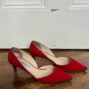 Jimmy Choo Red Pointed Toe Heels
